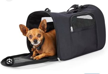 Black pet carrier