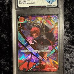 2025 ONE PIECE PRB02 JPN SHANKS #007 SPECIAL ALT ART ERVICE GRADINGS GEM MINT 10  12000 斬 登場時相手のパワ 10000以のキャライ殺までを行する。 СШАВАСТЕВ ンクス SP OP06