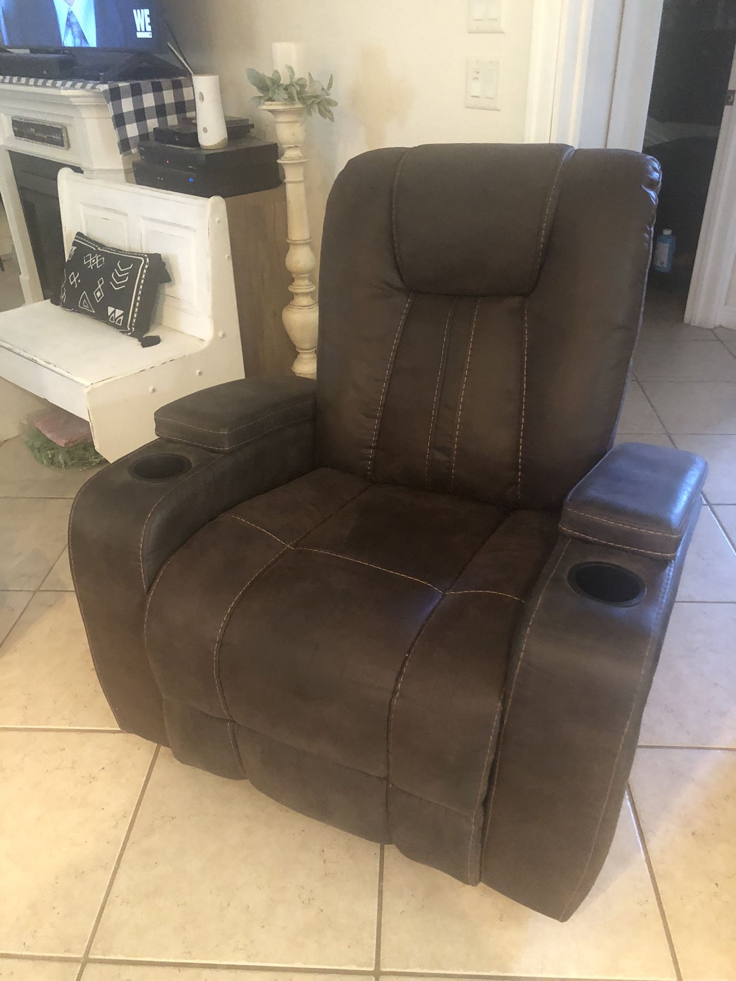 Manual Brown rocker recliner 