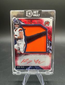 2024 Topps Resurgence Bo Nix Rookie Patch Autograph Nike Swoosh Logo 4 /5