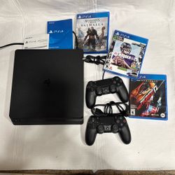 PS4 Slim 1tb Console With 2 Controllers.