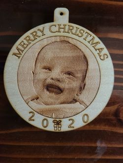 Laser Engraved Christmas Ornaments