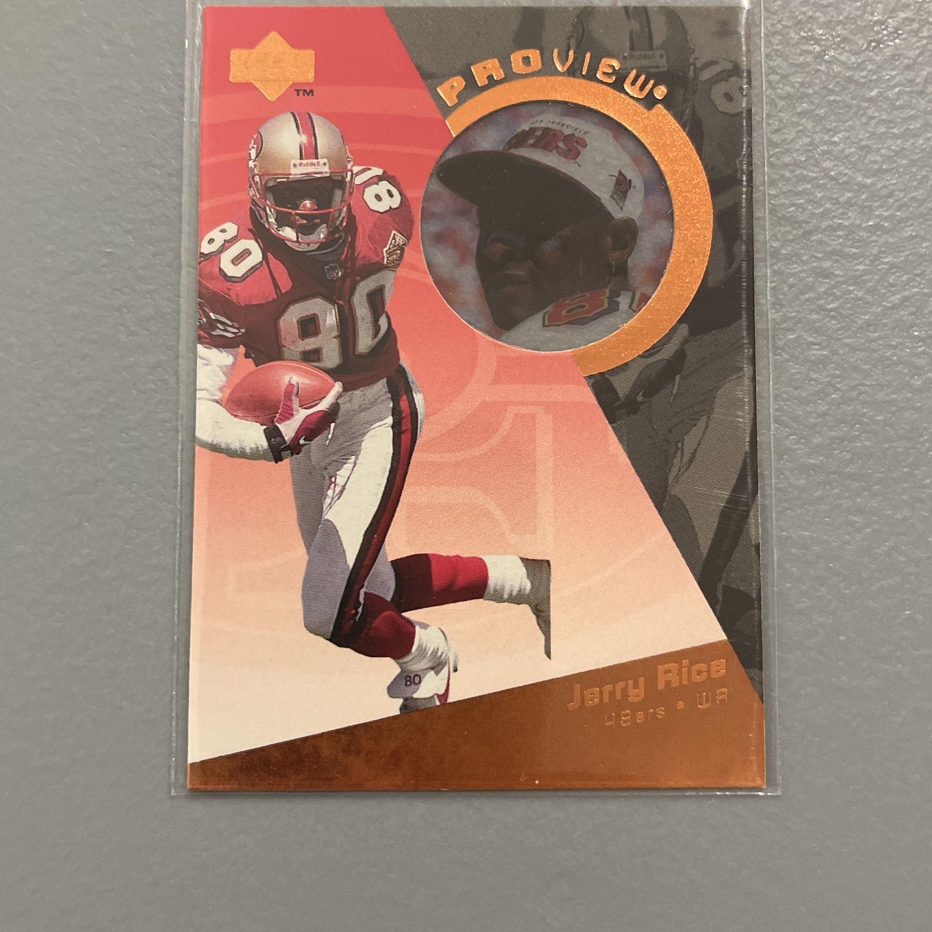 1997 Upper Deck Jerry Rice PV2 Pro View Insert Football Card San Francisco 49ers