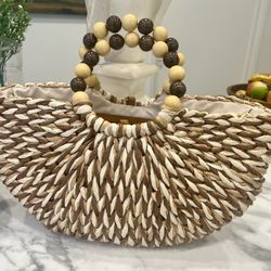 Beautiful Woven Straw Purse