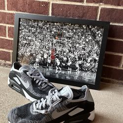 Air Max 90s, Color: Black/Grey/White, Size: 12, $50