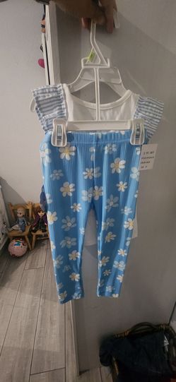 Girls 2-Piece Floral Legging Set Size 4T
