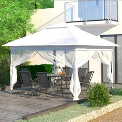 🔥brand new🔥11x11 ft Outdoor Patio Pop Up Canopy Gazebo with Heavy Duty Frame, Mosquito Netting