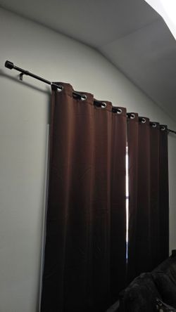 Curtain and rods