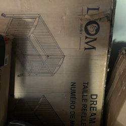 Dream On Me Folding Full Size Crib In White. 