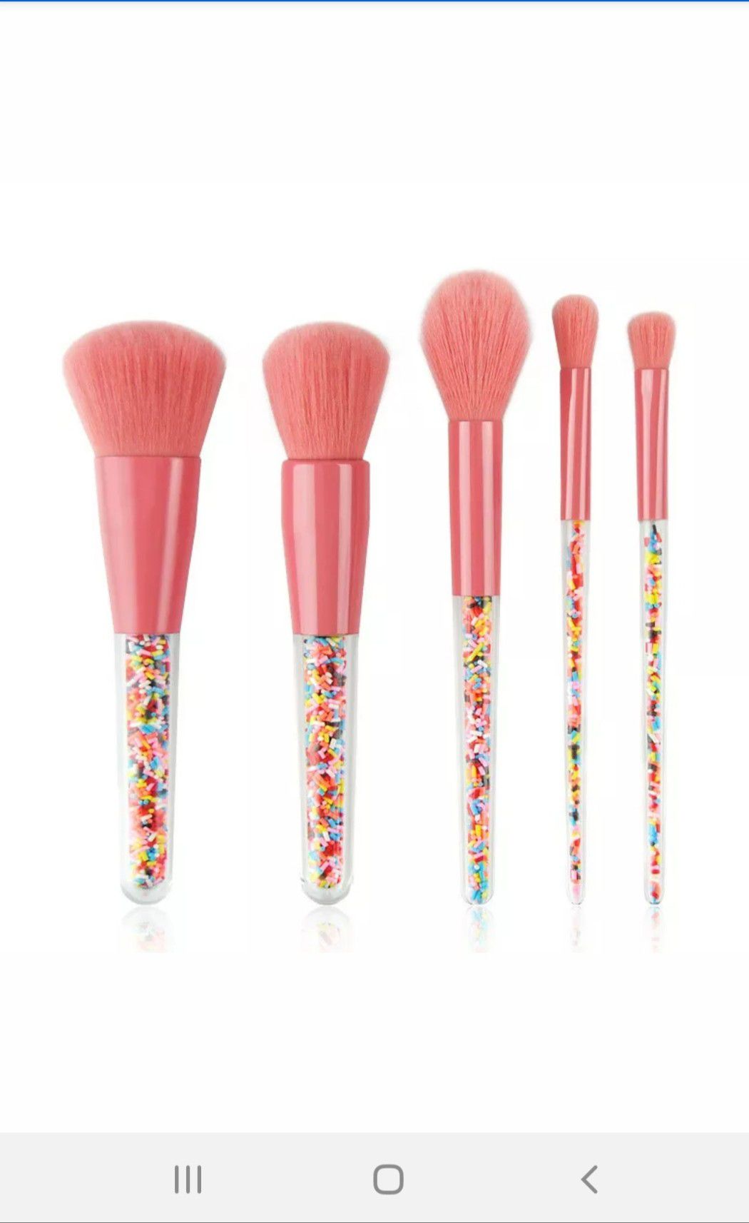 Makeup brushes candy sprinkles wand