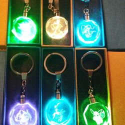 Brand New Pokemon Light Up Crystal Keychains $12 Each