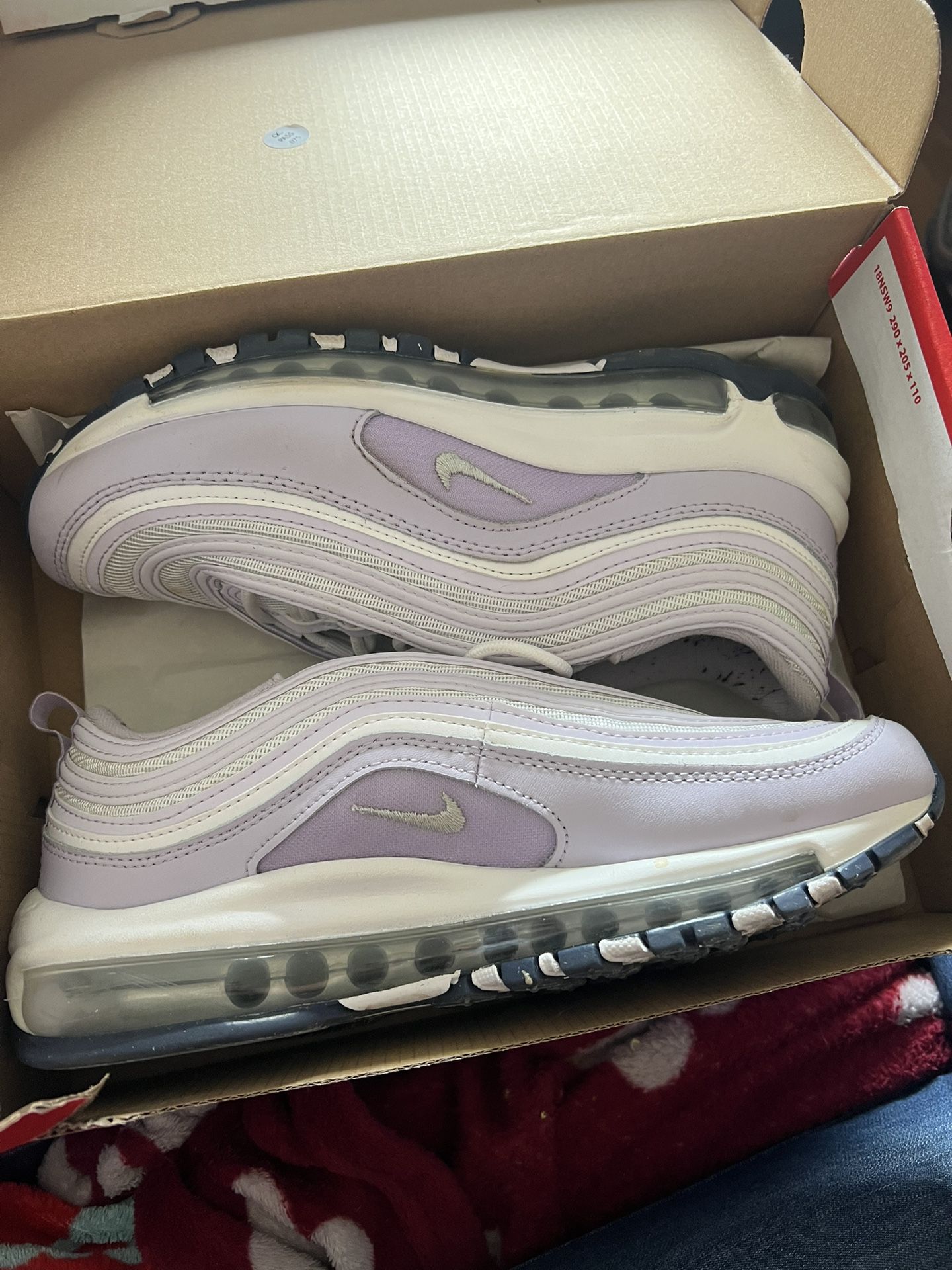 Girls 6.5Y Nike Air Max 97 Purple White Silver 
