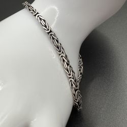Beautiful Sterling Silver Byzantine Bracelet