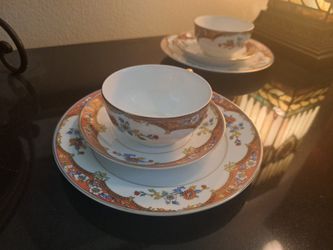 Beautiful Pair Of Vintage Noritake 3 Piece Tea/ Dessert Set Great Mother's Day Or Wedding Gift