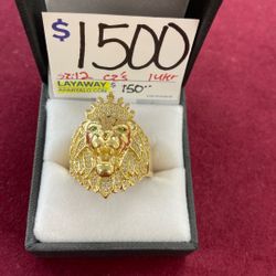 King Lion Ring 14kt 