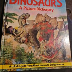 VINTAGE 1990 “DINOSAURS–A PICTURE DICTIONARY” -THE TEMPLAR COMPANY.  B. MITCHELL