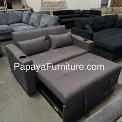 New! Pull-out Comfortable Adjustable Sofa Bed, Sleeper Sofa, Sofa Bed, Pull-out Bed Sofa, Sleeper Sofa Couch, Sofabed, Grey Sofa Bed Dimensions: Sofa: