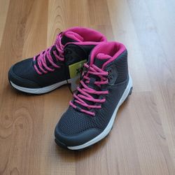 Kids Size 1, 2 Dawson Lace-Up Winter Boots All in Motion Pink Gray Waterproof.

Have two pairs, size 1 and size 2.
