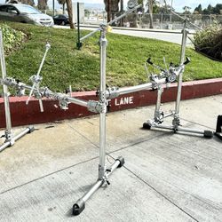 PDP Chrome Plated Main and Side Drum Rack Package And More