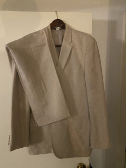 Perry Ellis Linen Suit (42 Long, 36/32 Pants)