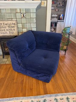 Blue Cozy Corner Chair