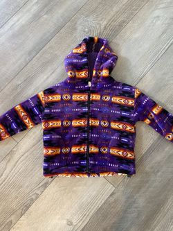 Toddler Aztec Sherpa Lined Fleece Hoodie 4/5