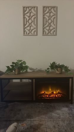 Fire place tv stand