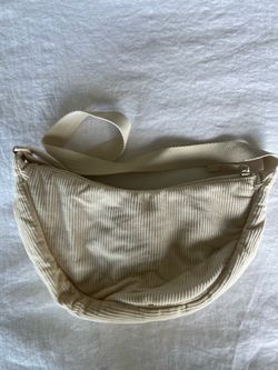 Uniqlo Cream Corduroy Sling Bag