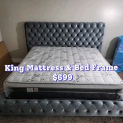 King Bed Frame And Mattress 