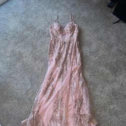 Elegant Dress (pink and rose gold) 