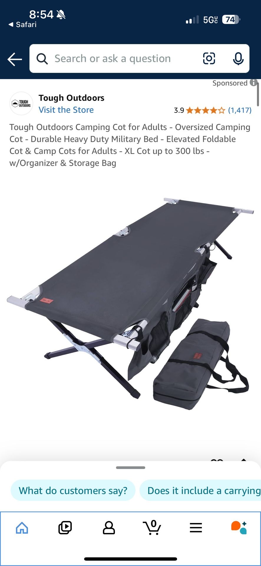 Tough bed cot brand new