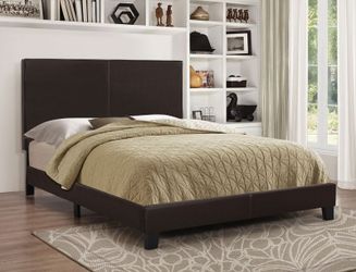 Brand New Dark Brown Leatherette Bed