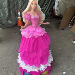 Barbie Princess Dress Style Pinata With Balls