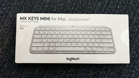 Brand new Logitech MX Keys Mini Minimalist Wireless Illuminated Keyboard - Pale Gray