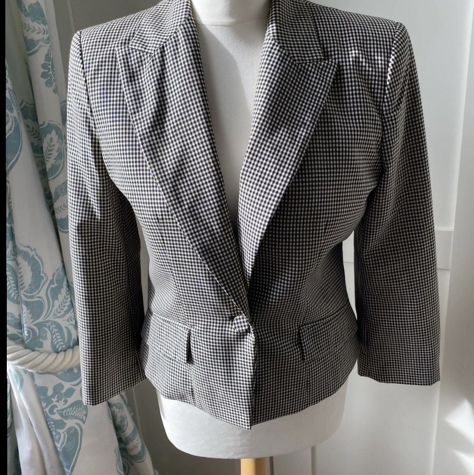 #Authentic Alexander McQueen Houndstooth Fine wool blazer