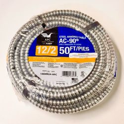 New AFC AC-90 12/2 Armored Cable BX 50 Ft Steel Armored Electrical Wire