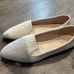 White Womens Flats