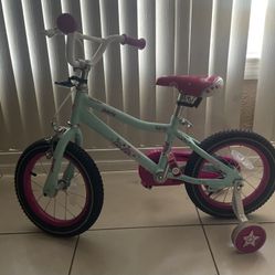 8 Inch Girl Toddler Bike  With Training Wheels