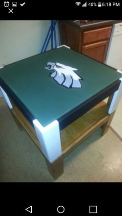 Hand painted eagles table