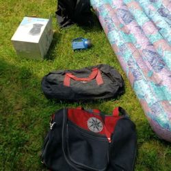 Lot of camping items