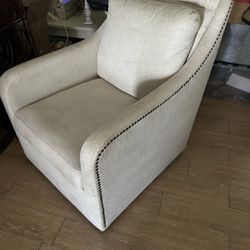 Cream 360 Swivel Chair