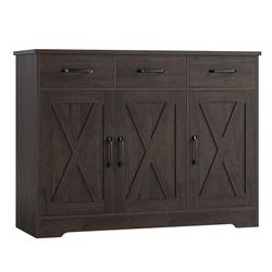 Modern Farmhouse Buffet Sideboard Cabinet