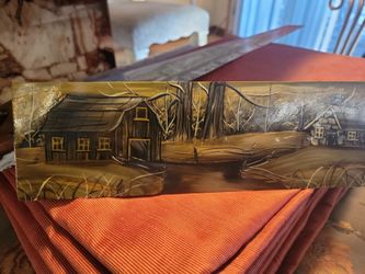 1985 Hand Painted & Signed Trowel by B.  Shark