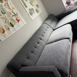 Kasala Home Grey Fabric Sectional Sofa