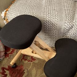 Wooden Height-Adjustable Ergonomic Kneeling Office Chair