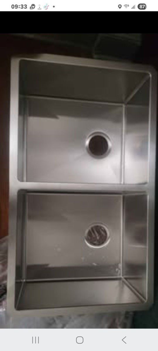 kraus kitchen undermount sink double bowl new