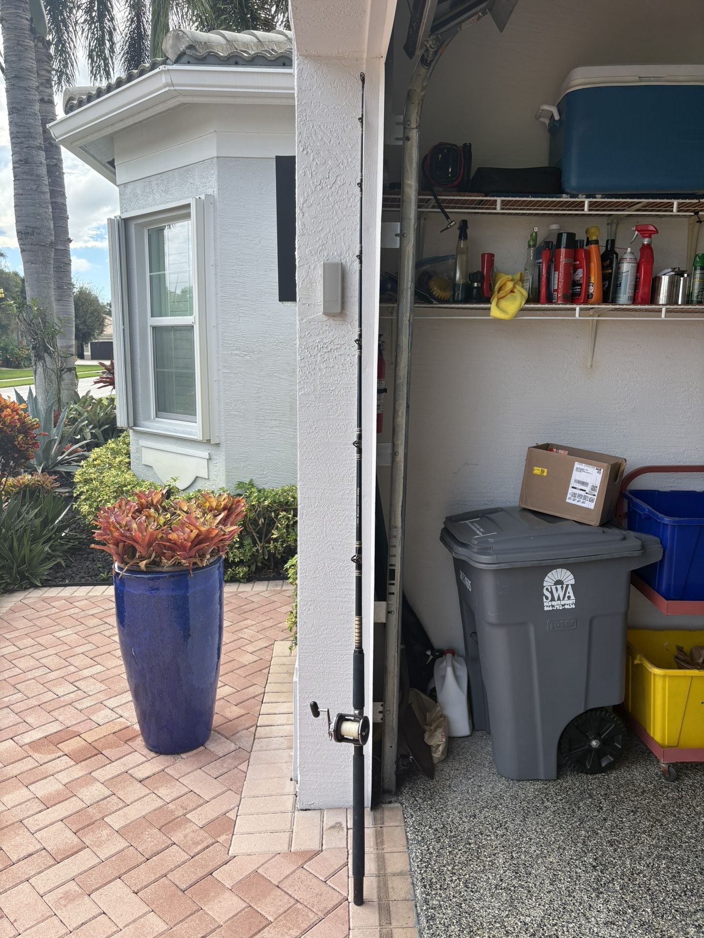 Deep Sea Fishing Pole And Reel  8 Foot Graphite