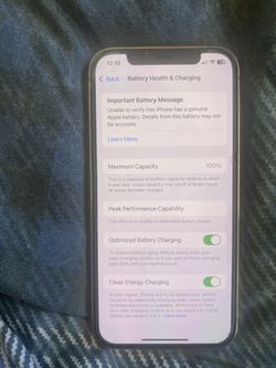 unlocked iphone 12 pro (100% battery capacity)