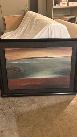 Landscape panting with frame