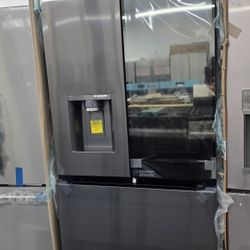 Brand new LG instaview French door refrigerator Black stainless steel maximum counter depth 